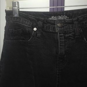 Black Bell-Bottom Jeans